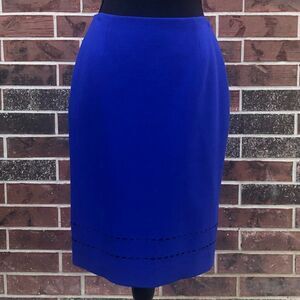 WORTH Bright Blue Career, Business Straight Pencil Knitwear Skirt, Lined  Size 4